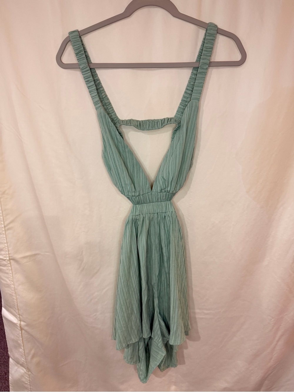 Hello Molly Sage Green Plunging V-Back Bodysuit
